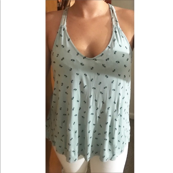 LOFT Blue Patterned Top - Picture 2 of 4